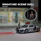 1Pc Miniature Sitting Girl Figurine, Miniature Girl Sitting 1:64, Seated Girl Miniature, Mini Sittin