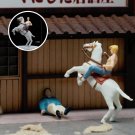 1Pc Miniature Horse Rider Figurine, Miniature Man on Horse 1:64, Horseback Riding Miniature, Miniatu