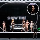 1Pc Miniature Bikini Girl Figurine, Sexy Miniature Bikini Girl Statue 1/64, Miniature Girl in Bikini