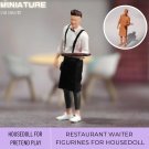 1Pc Miniature Waiter and Diners, Waiter Figurine, Miniature Dining Scene, Waiter Model 1/64 1/43, Mi