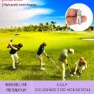 1Pc Miniature Figurine Golf Players, People Playing Golf Diorama 1:64, Miniature Golf Scene Accessor