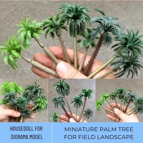 Miniature Palm Tree, Miniature Coconut Tree, Diy Mini Diorama, Miniature Tropical Plants, Beach Seas