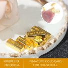 10Pcs Miniature Gold Bars, Miniature Gold For Doll House Decor, Miniature Gold Bars Coin