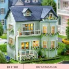 DIY Miniature Blue House Kit, Miniature Dream House, Grandma House, Miniature Doll House, Maison Ble