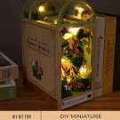 DIY Miniature Firefly Bookshelf, Miniature Forest Fairyland, DIY Book Nook Kit, Miniatur Garten Glü