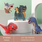 3D Paper Dinosaur Puzzle Kit, Flying Dragon Toys Paper Puzzle, Tyrannosaurus Rex, Spinosaurus Puzzle