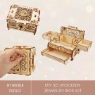 3D DIY Wood Puzzle Mechanical Jewelry Box, Cosmetics Storage Kit, Wooden Password Box, Mechanical Pu