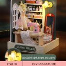 Miniature Sewing Machine Set Kit, Miniature Beautiful White Dress, Crafty Mini Sewing Equipment, Min