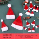 2Pcs Miniature Christmas Santa Claus Hat, Santa Hat Ornament, Miniature Christmas Decor, Santa Hut O
