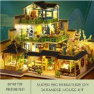 Super Big DIY Miniature Japanese House Kit, Japanese Wooden Dollhouse Kit, Japanisches Miniatur Haus