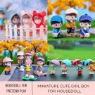 1Pc Miniature Girl for Dollhouse Decor, Boy with Raincoat, Miniature Boy School, Mini Garçon Chapea