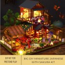 Super Big DIY Japanese Sakura House Model Kit, Japanese-Style Miniature House, Miniature House Set S
