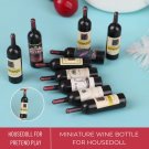 10Pcs Miniature Bottle Wine, Miniature Black Bottle, Miniature Supermarket Accessories, Mini Bottle,