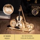 DIY 3D Wooden Violin Puzzle Kit, Miniature Wooden Violin, Tiny Violin 3D Puzzle, Violin Gift for Mus