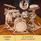 DIY 3D Wooden Drum Puzzle, Wooden Drum Model, Miniature Drum, Wooden Drum Perfect Gift for Hobbyists