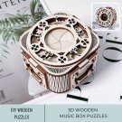 DIY 3D Wooden Music Box Puzzle, Romantic Mechanical Random Song Player, Cluebox, Kid Brain Teaser Pu