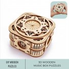 DIY 3D Wooden Music Box Puzzle, Cluebox, Kid Brain Teaser Puzzle Box, Wooden 3D Puzzle for Logic Tea
