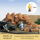 15 Pcs Miniature Railway Worker Figures, Realistic Train Scene Figurines for Dioramas, Miniature Wor