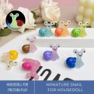 10Pcs Miniature Luminous Snail, Mini Snail Figurine, Figurine Animal, Miniature for Decor, Decoratio
