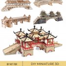 DIY 3D Wooden Puzzle Bridge Set, Miniature Iconic Bridges of the World, Building Miniature Wooden To