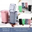 1 Pc Miniature Trash Can, Miniature Storage Bucket, Trash Desk, Mini Waste Bins With Lid, Poubelle M