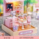 DIY Miniature Pink Dessert Cafe Kit, Miniature Pink Cake Shop, Miniature Bakery Charm, Tiny Lovely C