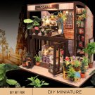 DIY Miniature Coffee Cafe Kit, Miniature Coffee Shop, Miniature Cozy Coffeehouse with Plants, Miniat