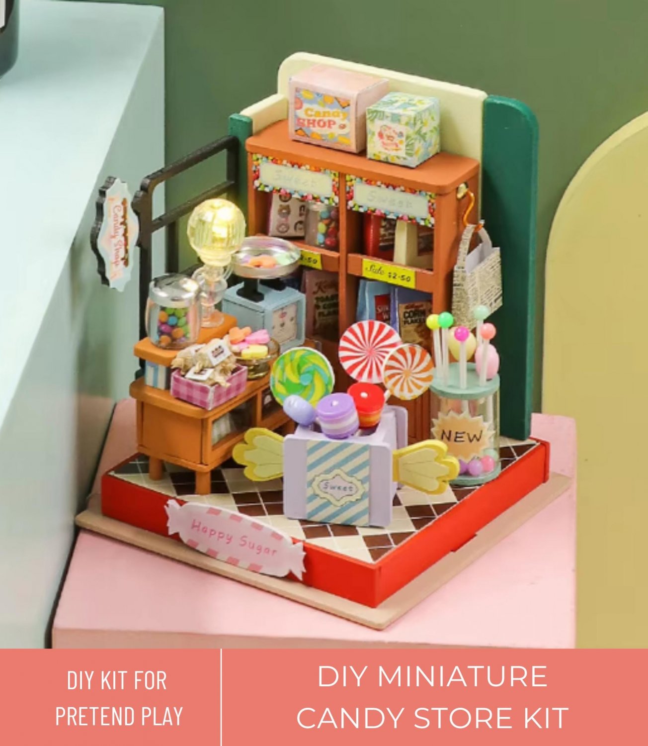 DIY Miniature Candy Shop Kit, Miniature DIY Candy World, Miniature Colorful Candy Store, Mini Colorf
