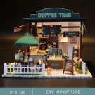 DIY Miniature Coffee Café Kit, Miniature Cozy Coffeehouse, Miniature Coffee Shop DIY Kit, Kit with 