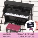 1/12 Miniature Piano, Accessories Dollhouse Musical Instrument Decor, Mini Grand Piano, Piano Maison