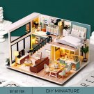 DIY Miniature Stylish House Kit, Miniature House Bedroom, Living Room, and Kitchen Included, DIY Coz