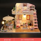 Miniature Pink Dream House, Miniature Two-Story Pink House, Tiny Pink Home with Yard, Miniature Bedr