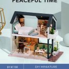 DIY Miniature Elegant House Kit, Simple Bedroom and Living Room Kit, DIY Two-Story Simplicity House,