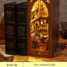 DIY Miniature Library Bookshelf Kit, Miniature Library Scene with Telescope, Miniature Library Decor