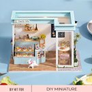 DIY Miniature Modern Bakery Kit, Miniature Contemporary Bakery, Tiny Bread and Cake Shop, Miniature 