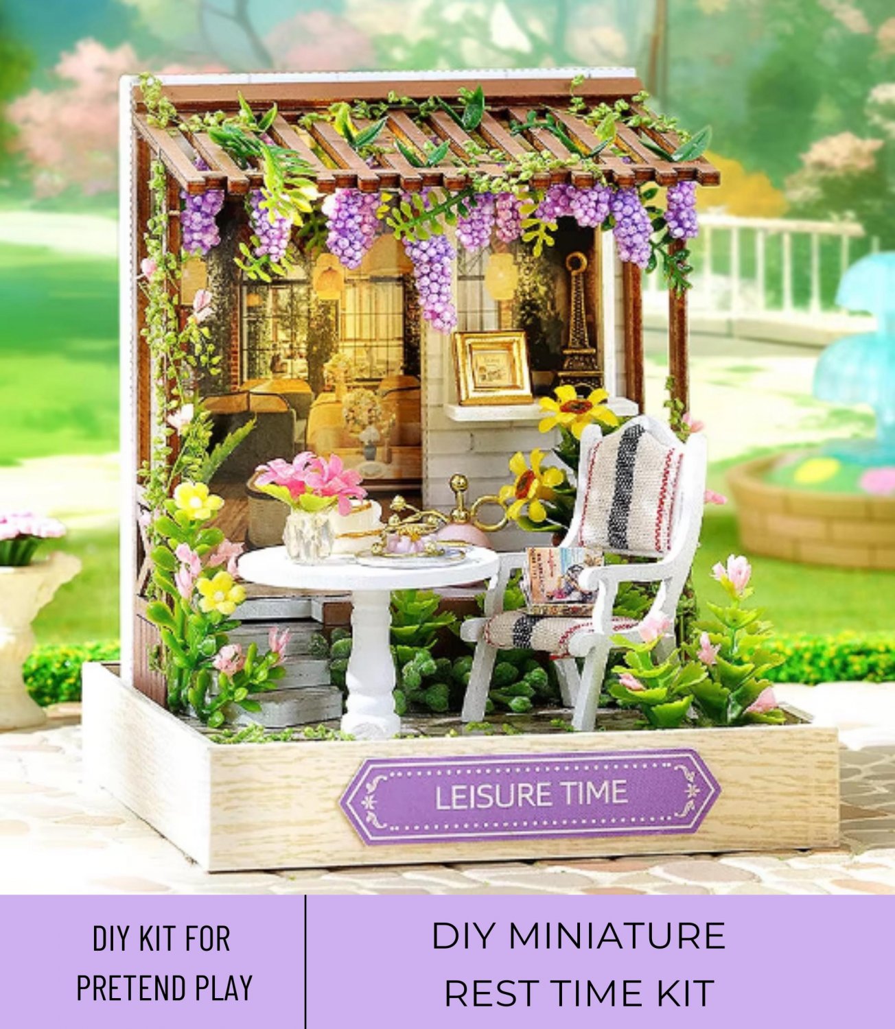 DIY Miniature Rest Time Kit, Miniature Afternoon Coffee with Book, Diy Miniature Coffee Corner,Tiny 