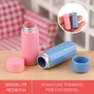 1Pc Miniature Thermos, Miniature Pink Thermos, Miniature Blue Water Cup Model, Accessories For Doll 