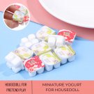 10 Pcs Miniature Yogurt, Miniature Food, Mini Resin Yogurt for Accessories, Mini Accessories Kitchen