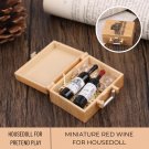1Set Miniature Red Wine Box, Miniature Wine, Mini Bottle, Mini Bottle, Mini Glass, Food Accessories 