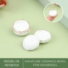 4Pcs Miniature White Ceramics Bowl, Miniature Dishes For Kitchen Doll House, Miniature Vintage Ceram