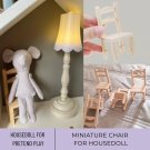 1 Pc Miniature Wooden Chair, Miniature Furniture Accessories, Doll House Decor Kids, Miniature Chair