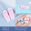 1 Pair Miniature Pink Slippers, Mini Pink Doll Shoes, Miniature Slippers for Doll Fashion, Mini Slip