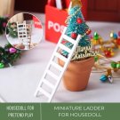 5Pcs Miniature Wooden Ladder, Miniature Stairs for Home Decoration, Miny White Stairs, Tiny Brown La