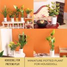 1Pc Miniature Pot Bonsai, Mini Plants, Miniature Green Leaf, Miniature Potted Plants for Home Decor 