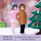 1 Pair Miniature Sweety Couple, Miniature Couple Holding Hand, Miniature Winter Couple, Valentine Gi