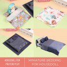 Miniature Cotton Bedding Set, Miniature Sheet Quilt Pillow, Mini Pillow, Bedroom Doll House, Miniatu