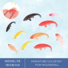 5Pcs Miniature Goldfish, Miniature Fish, Miniature Koi for Tank, Toy Fishing, Tank Doll Accessories,
