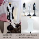 1 Set Miniature Mannequin with Ruler, Miniature Mannequin Dress Form Model, Mini Tailor Decor, Mini 