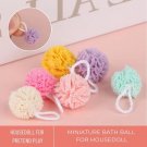 3Pcs Miniature Bath Ball, Purple Yellow Bath Ball Bathroom Accessories, Miniature Bathroom For Dollh
