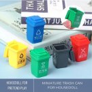 5Pcs Miniature Trash Can, Miniature Storage Bucket, Miniature Garbage Truck Cans Vehicle, Mini Waste